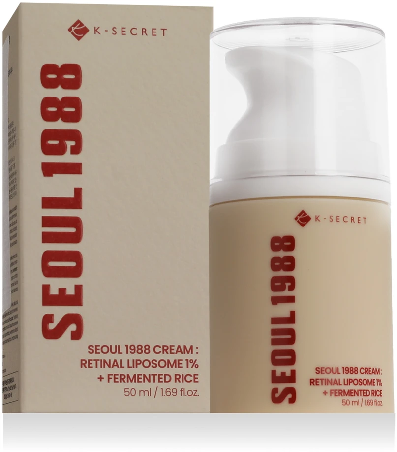 K-Secret Seoul 1988 Face Kreminis Retinal Liposome 1% + Fermented Rice veido kremas, 50 ml