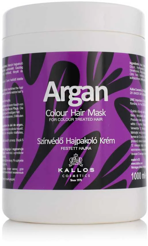 Kaukė dažytiems plaukams Kallos Argan Colour Hair Mask 1000 ml