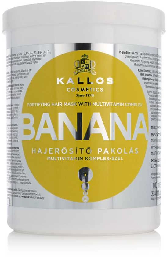 Drėkinanti kaukė plaukams su vitaminų kompleksu Kallos BANANA Fotifying Hair Mask 1000 ml