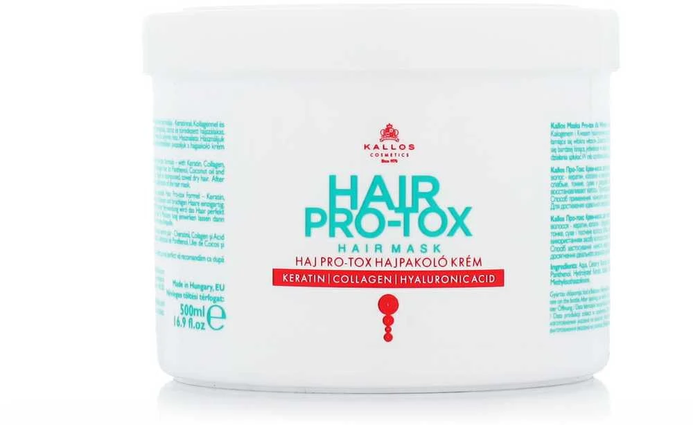 Plaukus stiprinanti ir maitinanti kaukė Kallos Hair Pro-Tox Mask 500 ml
