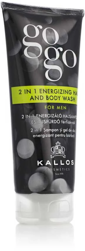 Dušo želė Kallos GOGO 2in1 Energizing Hair and Kūno prausiklis 200 ml