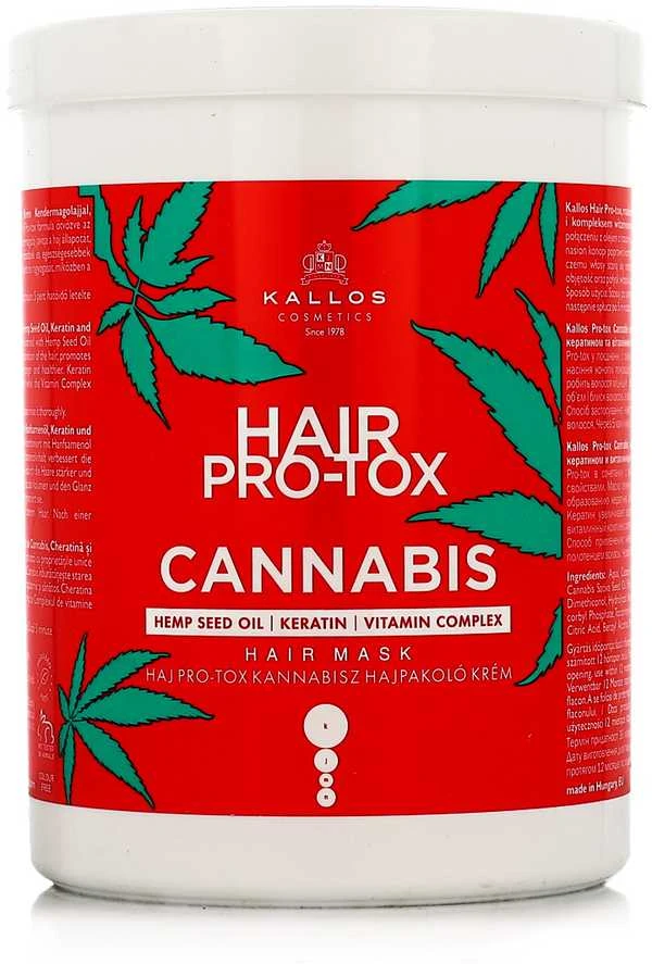 Plaukų kaukė su kanapių sėklų aliejumi Kallos Hair Pro-Tox Cannabis Hair Mask 1000 ml