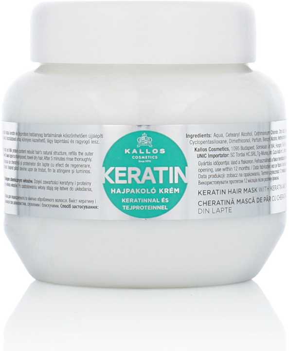 Kallos Cosmetics Keratin Hair Mask moterims, 275 ml