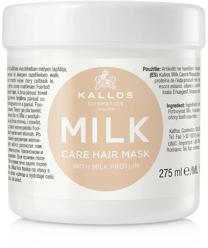 Kallos Cosmetics Pienelis Care Plaukų kaukė kaukė plaukams, 275 ml