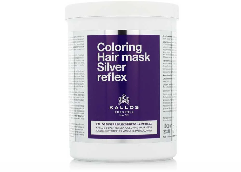 Dažanti plaukų kaukė Kallos Coloring Hair Mask Sidabrinis Reflex 1000 ml
