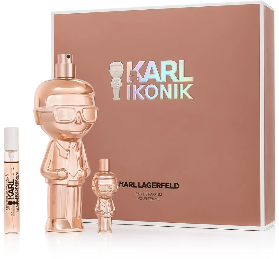 Karl Lagerfeld Ikonik EDP rinkinys moterims (EDP 100 ml + EDP 7,5 ml + EDP 4,5 ml)