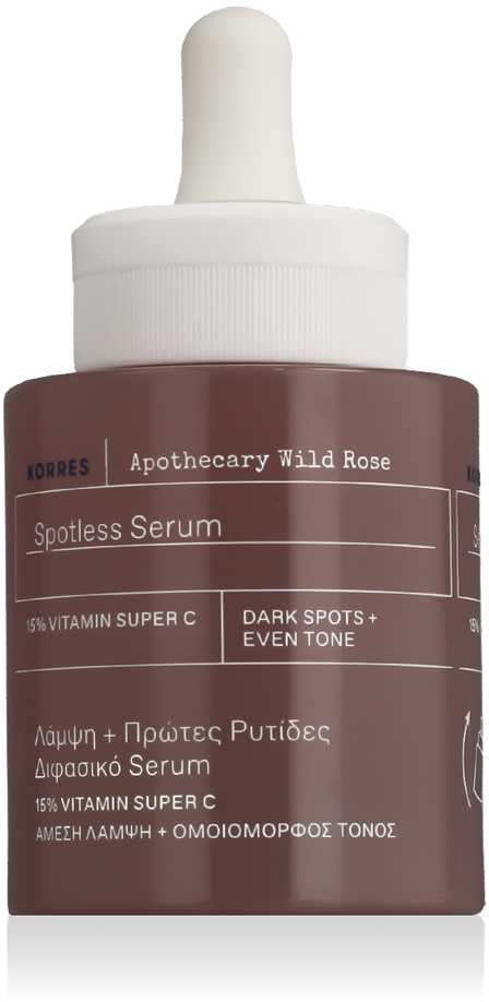 Korres Apothecary Wild Rose Spotless Serum odos serumas