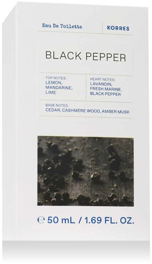 Korres Juodas Pepper EDT tualetinis vanduo Unisex, 50 ml