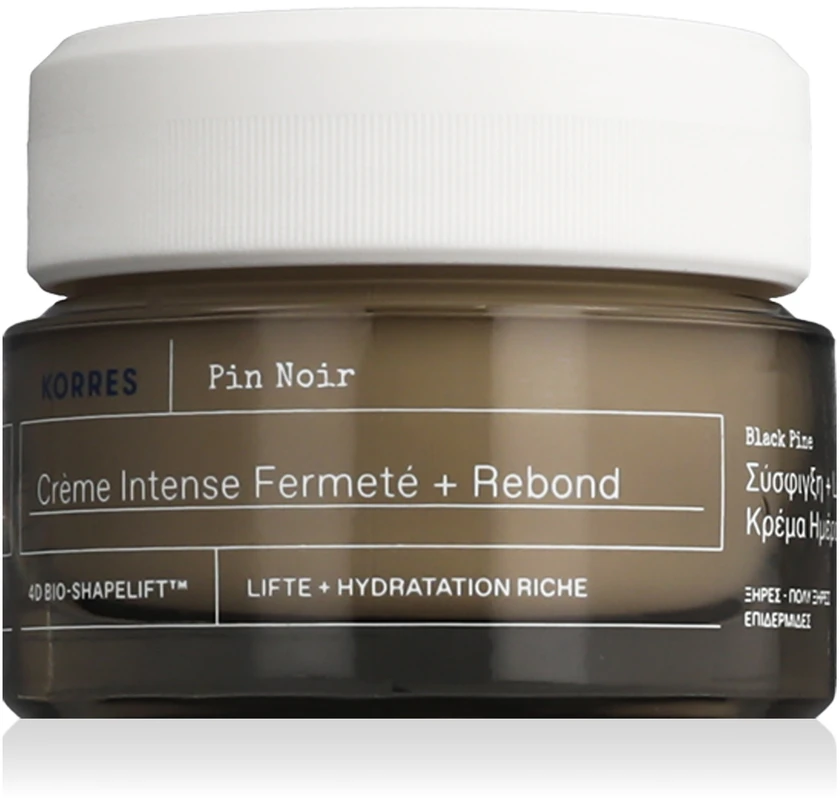 Korres Juodas Pine Bounce Firming Intense Moisturizer Day Kreminis