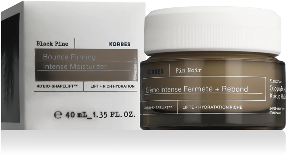 Korres Juodas Pine Bounce Firming Intense Moisturizer Day Kreminis