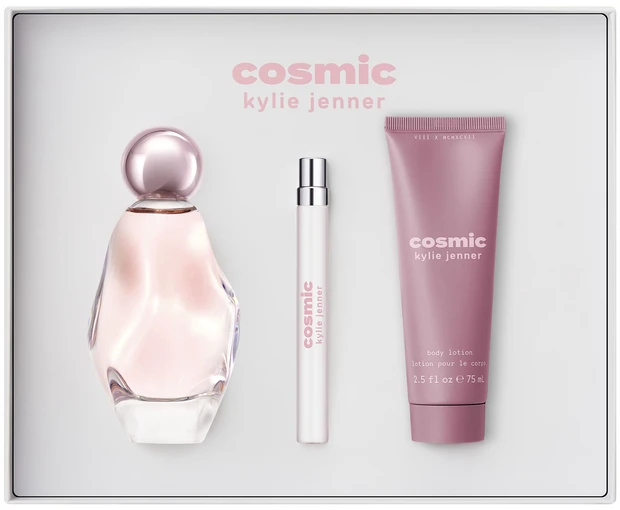 Kvepalų rinkinys moterims Kylie Cosmetics Cosmic Kylie Jenner (EDP, 100 ml + EDP, 10 ml + kūno losjonas, 75 ml)