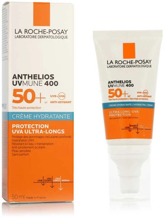 La Roche-Posay Anthelios UVMune 400 Hydrating Kreminis Face SPF 50+ apsauginis kremas nuo saulės jautriai veido odai, 50 ml