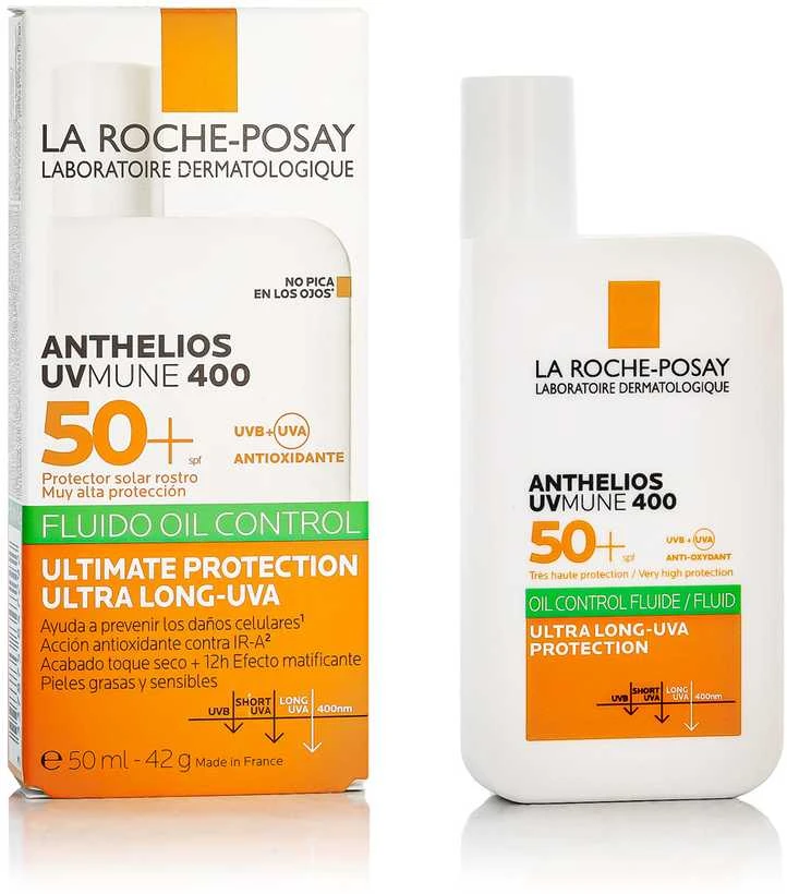 La Roche-Posay Anthelios UVMune 400 Apsauga nuo saulės Lotion For Face SPF 50+ apsauginis fluidas nuo saulės veidui, 50 ml