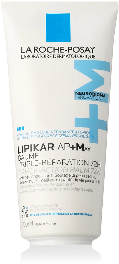 La Roche-Posay Lipikar AP+ Max Baume Triple Action Balm balzamas veidui ir kūnui, 200 ml