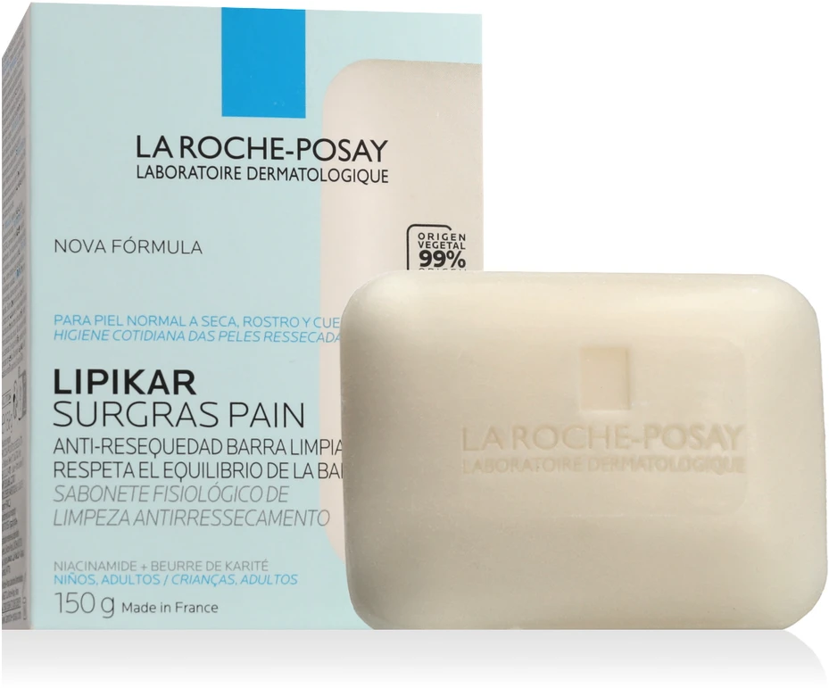 La Roche Posay LipikarLipid Enriched Cleansing Bar muilas sausai odai, 150 g