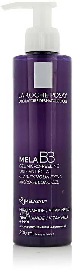 La Roche Posay Mela B3 Micro-Peeling Gel Reiniger gelinis veido valiklis odos atspalviui išlyginti, 200 ml