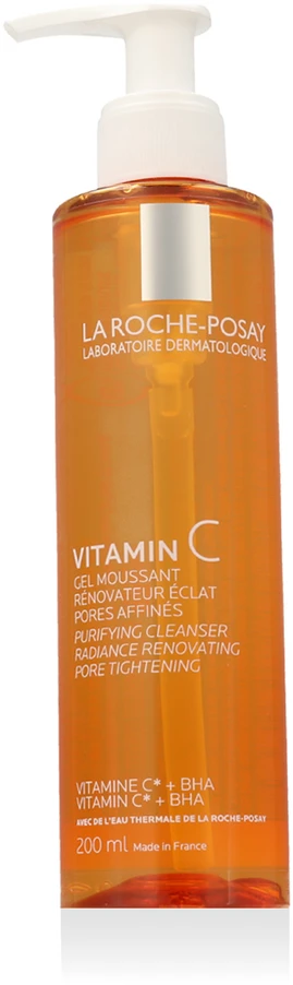 La Roche-Posay LRP Vitamin C Foaming Gel valomasis gelis skaistinamojo poveikio, 200 ml
