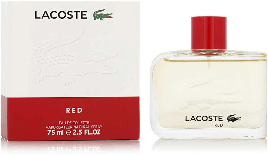 Lacoste Raudona EDT tualetinis vanduo vyrams, 75 ml