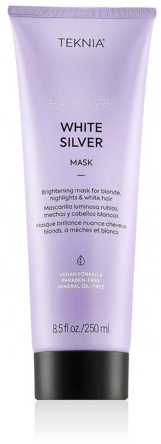 Geltoną atspalvį neutralizuojanti kaukė plaukams Lakme Teknia Baltas Sidabrinis Mask, 250 ml