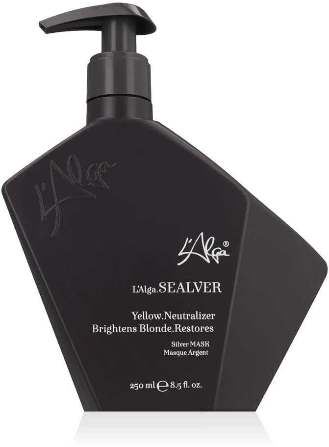 L'Alga Sealver Mask geltonumą neutralizuojanti kaukė šviesiems plaukams, tinka sausiems, pažeistiems plaukams, 250 ml