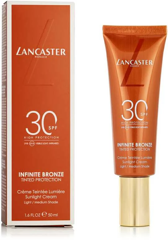 Lancaster Infinite Bronze Sunlight Kreminis SPF 30 apsauginis veido kremas su spalva, atspalvis: Light, 50 ml