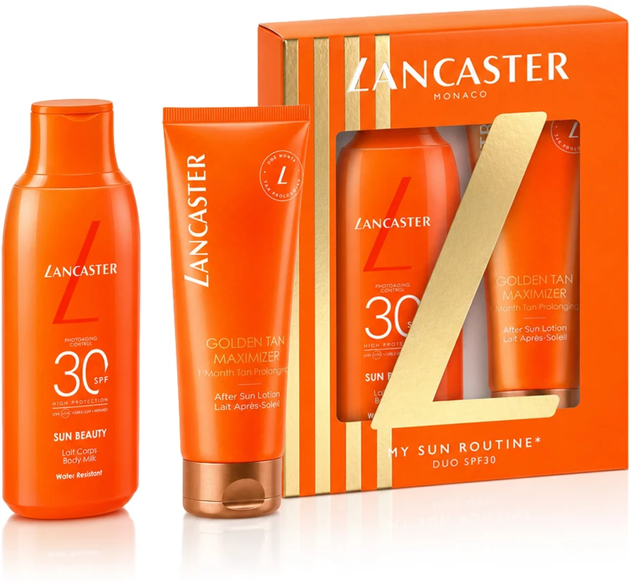Lancaster Sun Beauty Duo SPF 30 priežiūros nuo saulės dovanų rinkinys