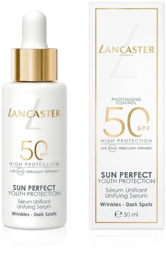 Lancaster Sun Perfect Youth Protection vienijantis serumas veido kremas nuo saulės