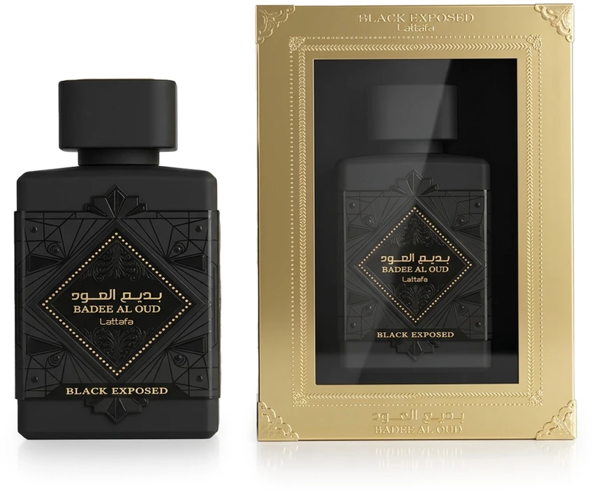 Lattafa Badee Al Oud Juodas Exposed EDP Purškiklis 100 ml
