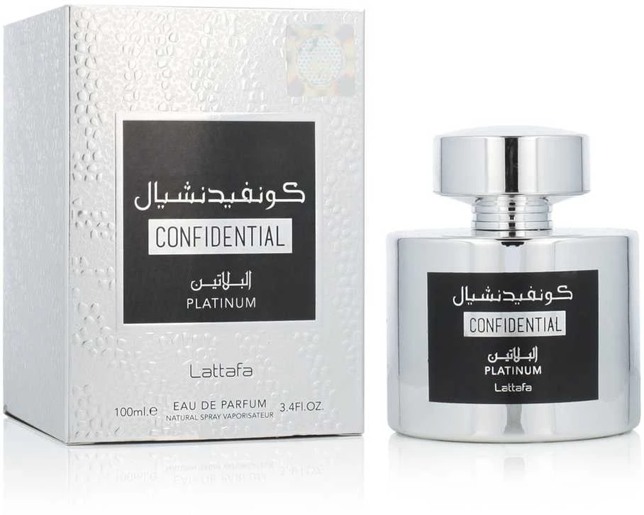 Unisex kvepalai Lattafa Confidential Platinum EDP, 100 ml