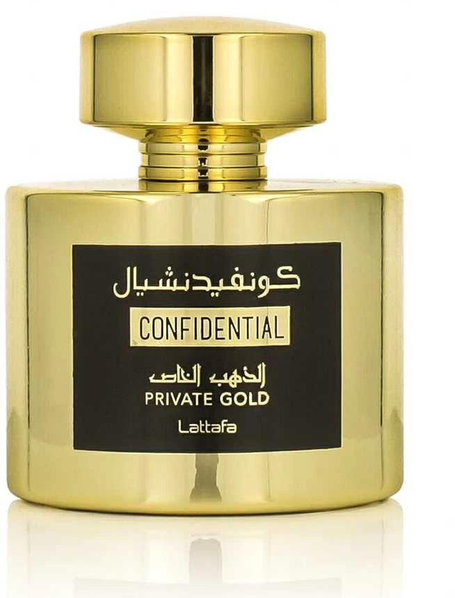 Unisex kvepalai Lattafa Confidential Private Gold EDP, 100 ml