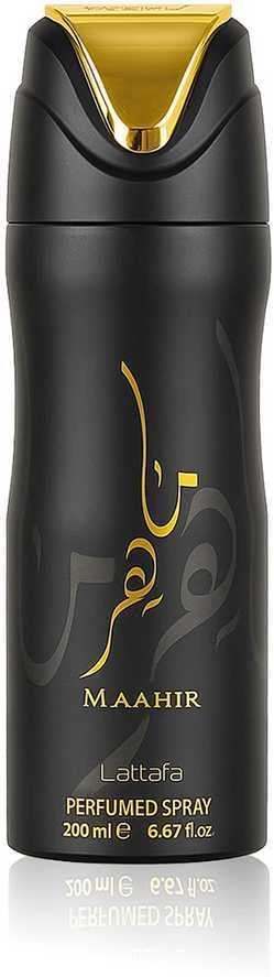Lattafa Maahir Perfumed Purškiklis parfumuotas dezodorantas, 200 ml