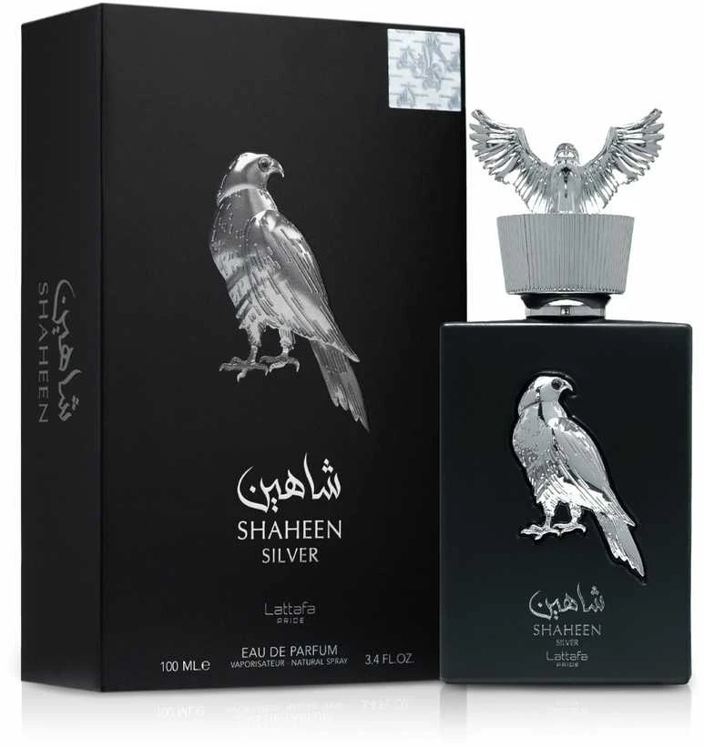 Lattafa Pride Shaheen Sidabrinis EDP parfumuotas vanduo unisex, 100 ml