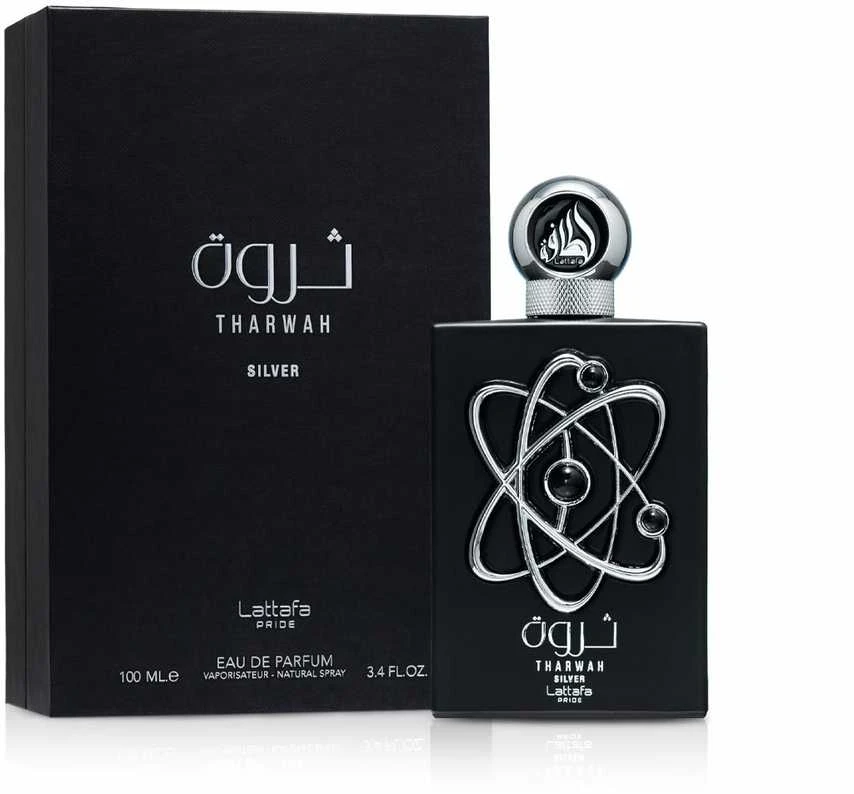 Lattafa Tharwah Sidabrinis EDP parfumuotas vanduo vyrams, 100 ml