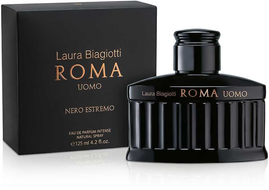 Laura Biagiotti Roma Uomo Nero Estremo EDP Intense intesyvus pardumuotas vanduo vyrams, 125 ml