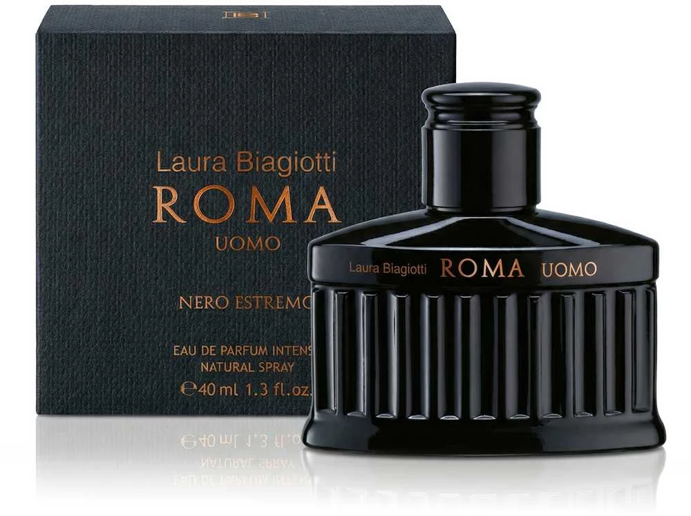 Laura Biagiotti Roma Uomo Nero Estremo Intense EDP parfumuotas vanduo vyrams, 40 ml