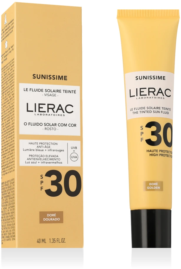 Lierac Paris Lierac Sunissime The Tinted Velvety Sun Fluid SPF 30 apsauginis fluidas deginimuisi, 40 ml