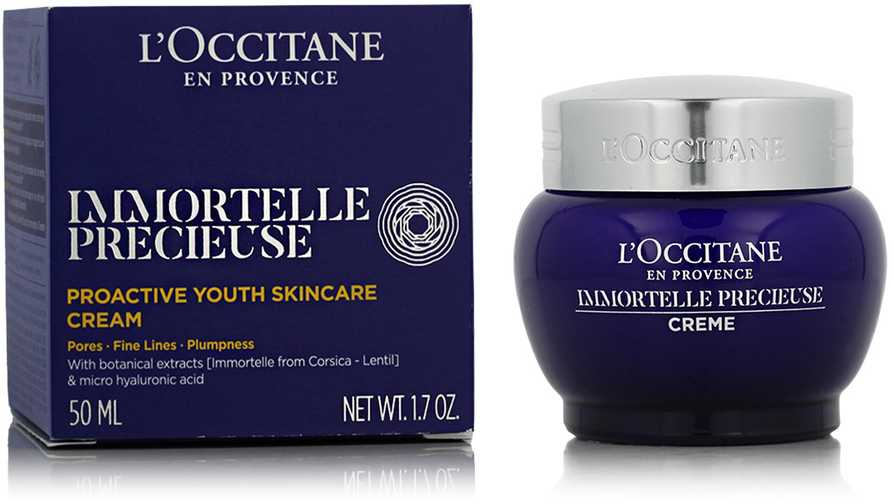 L'occitane Immortelle Precieuse Cream Šlamučių veido kremas, 50 ml