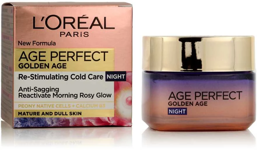 L'Oréal Paris Age Perfect Golden Age Night Skin Kreminis moterims, 50 ml