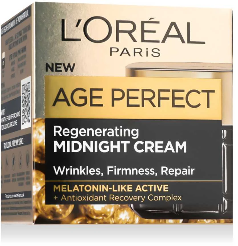 L'Oréal Paris Age Perfect Cell Renew Midnight Kreminis Night Skin Kreminis moterims, 50 ml