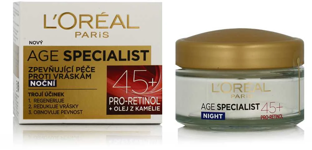 L'Oréal Paris Age Specialist 45+ Night Skin Kreminis moterims, 50 ml