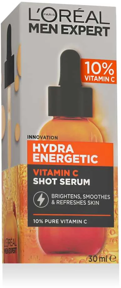 L'Oréal Paris Men Expert Hydra Energetic Vitamin C Shot Serum odos serumas
