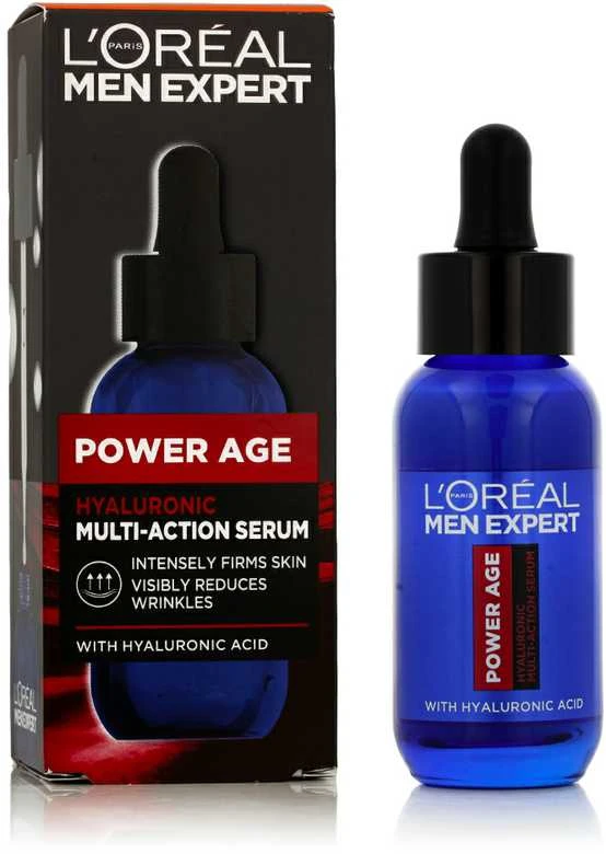 L'Oréal Paris Men Expert Power Age Hyaluronic Multi-Action serumas odos serumas vyrams, 30 ml