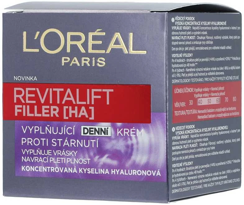 L'Oreal Paris Kasdienio kremo nuo senėjimo "RevitaLift Filler" [HA] 50 ml