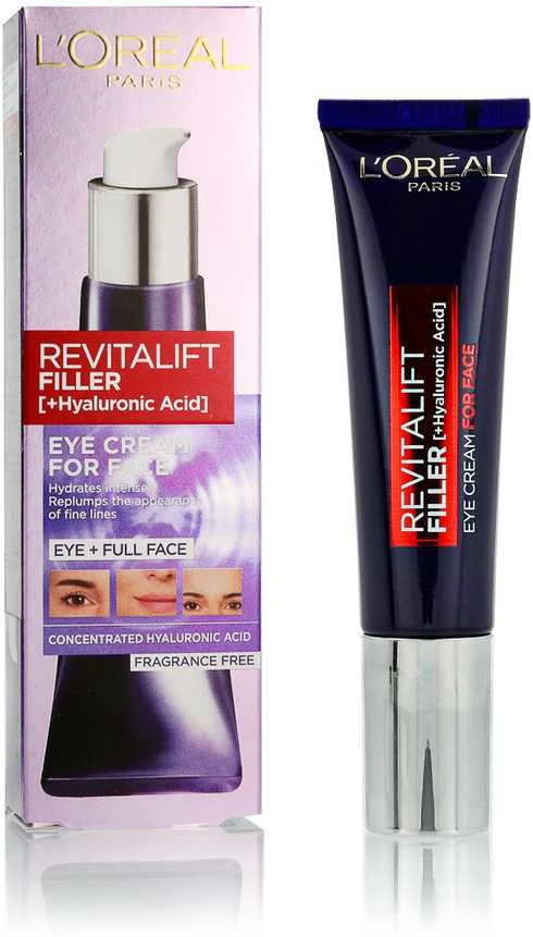 L'Oréal Paris Revitalift Filler HA Paakių kremas moterims, 30 ml