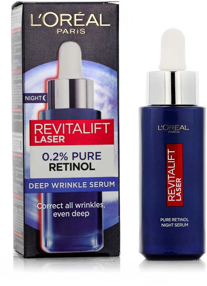 L'Oréal Paris Revitalift lazerinis Pure Retinol Night Serum Skin Serum moterims, 30 ml