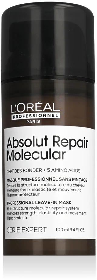 Nenuplaunama kaukė labai pažeistiems plaukams L'oreal Professionnel Absolut Repair Molecular Leave-in Mask 100ml