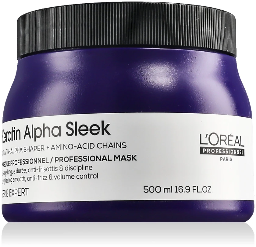 L'Oréal Professionnel Keratin Alpha Sleek Professional Mask Kaukė plaukams, 500 ml