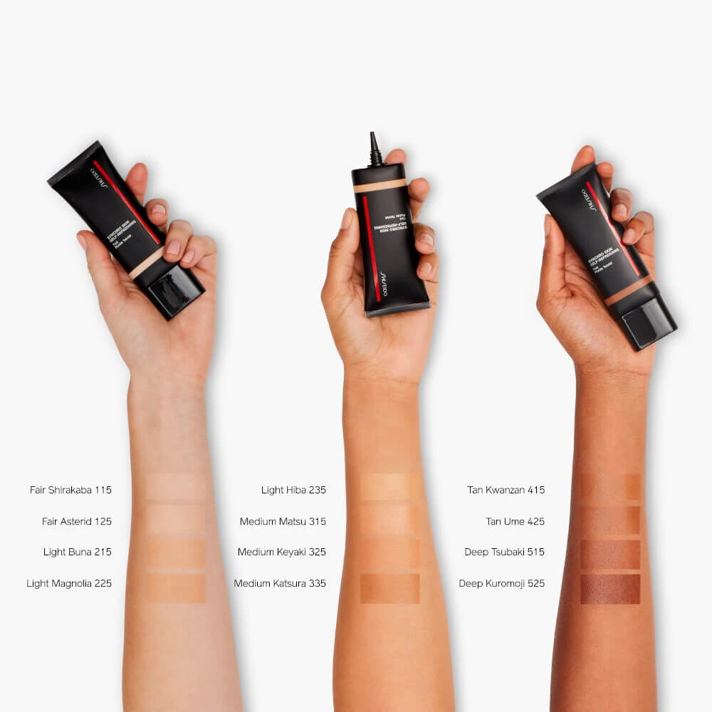 Makiažo pagrindas Shiseido Synchro Skin Self-Refreshing Tint, su SPF 20, 30 ml | spalva: 515 Deep Tsubaki
