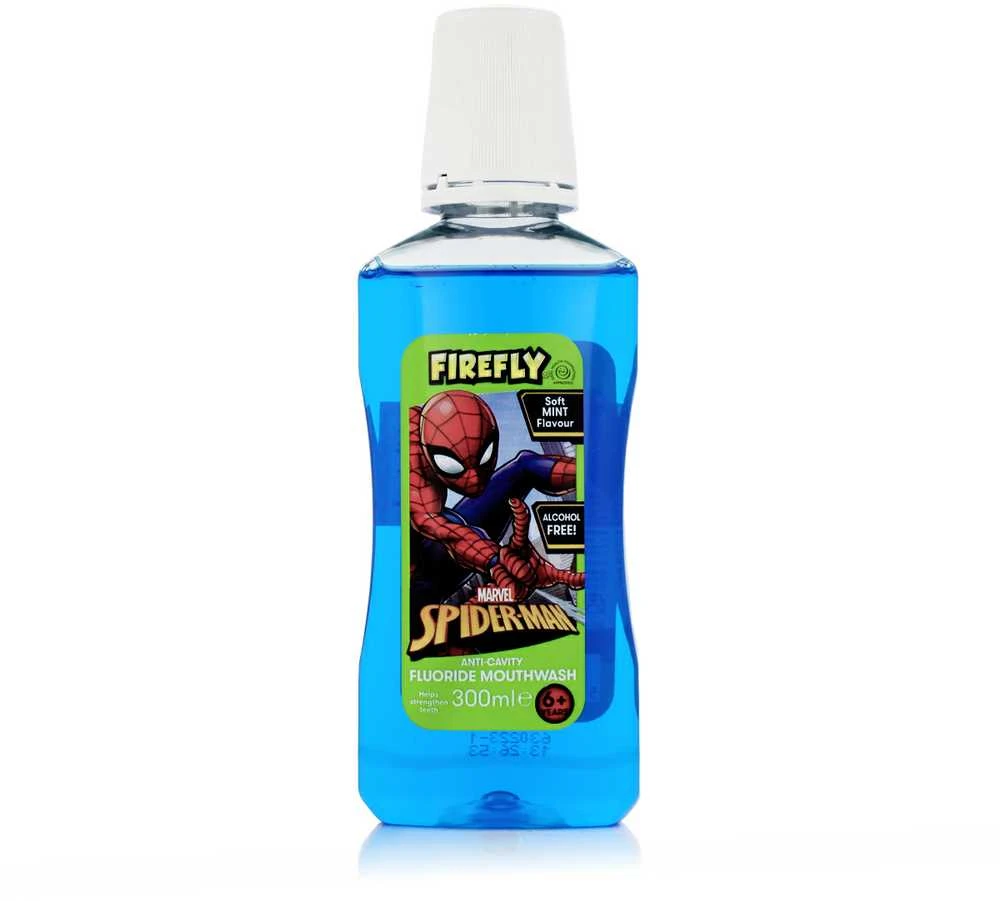 „Marvel Spiderman Firefly“ burnos skalavimo skystis nuo ėduonies su fluoru
