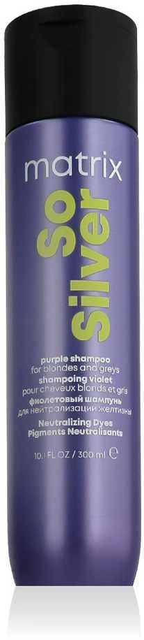 Šampūnas baltiems, pilkiems, žiliems ir šviesiai dažytiems plaukams Matrix Total Results So Silver Color Obsessed 300ml